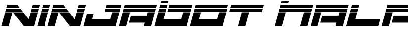 Ninjabot Halftone Italic Regular font