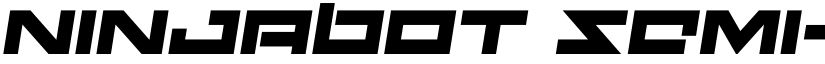 Ninjabot Semi-Italic Regular font