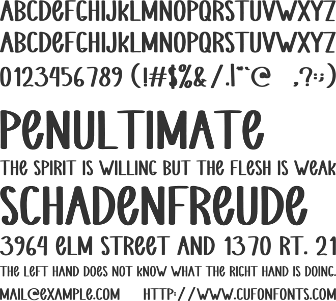 Online Market font preview