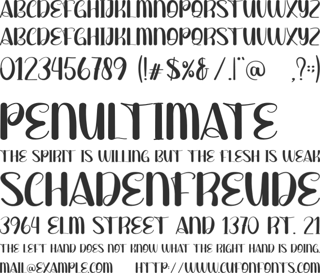 Morning Rainbow font preview