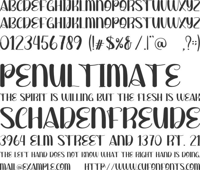 Morning Rainbow font preview