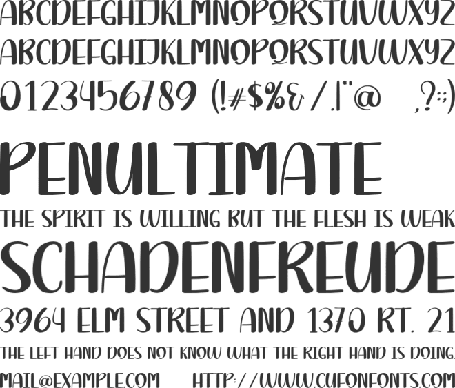 Snowshoes font preview