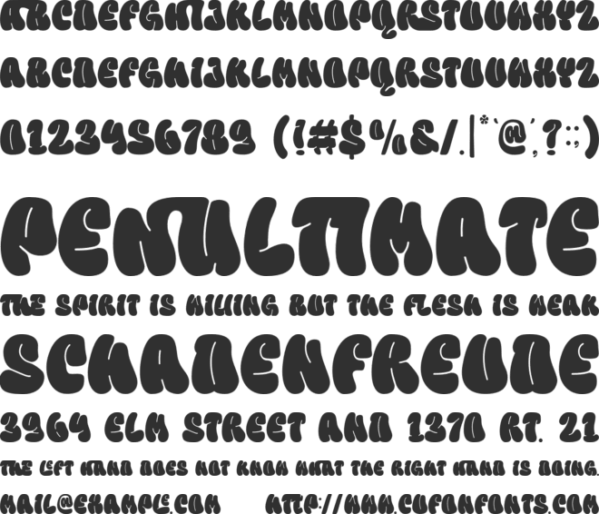 Flexi Gloo font preview