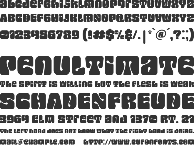 Lova Power font preview