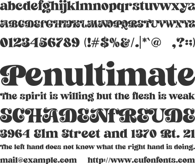 City Mango font preview