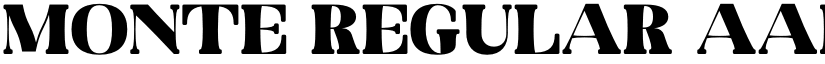 Monte Regular font