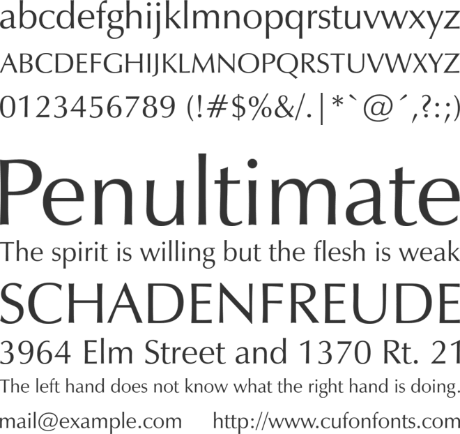 ZapfHumnst BT font preview