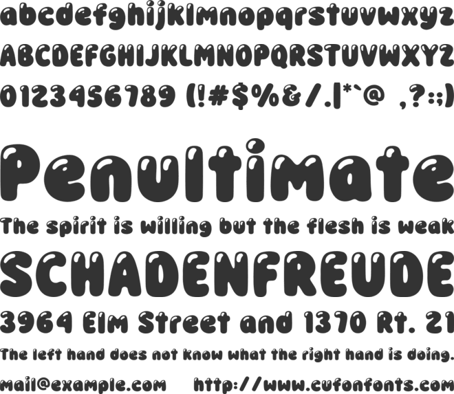 Shine Bubble Deco font preview