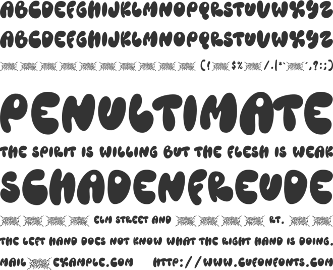 TF Bombass font preview