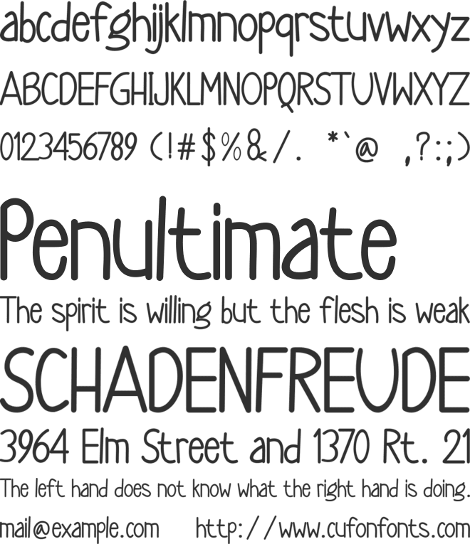 OVERUNDER - Personal Use font preview