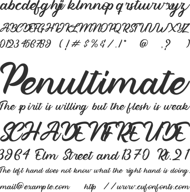 Themor font preview