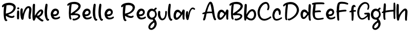 Rinkle Belle Regular font