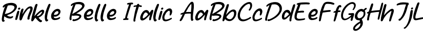 Rinkle Belle Italic font