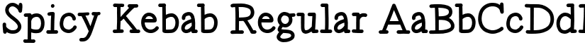 Spicy Kebab Regular font