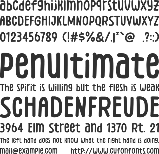Spicy Wasabi font preview