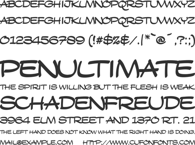 Wanders font preview