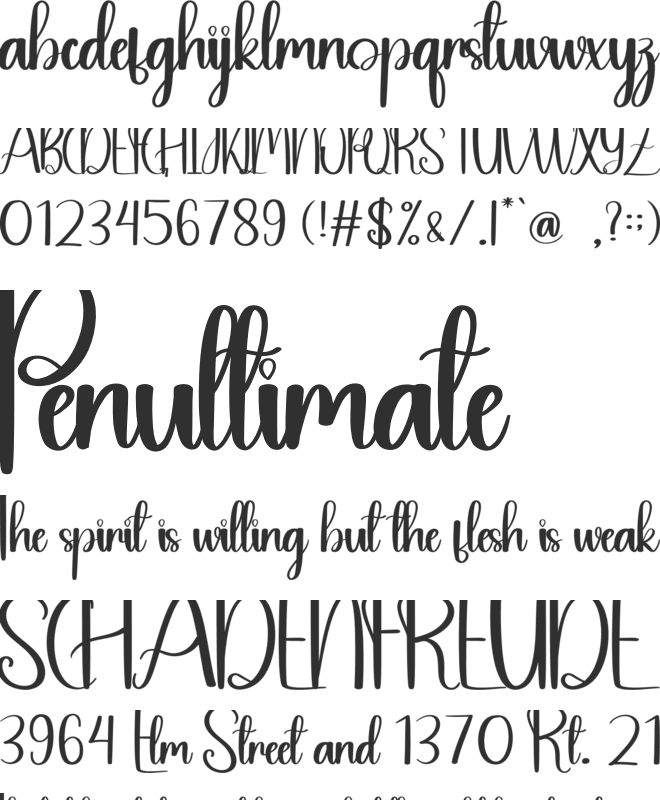 Small font preview
