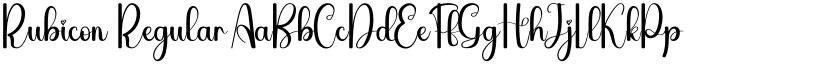 Rubicon Regular font