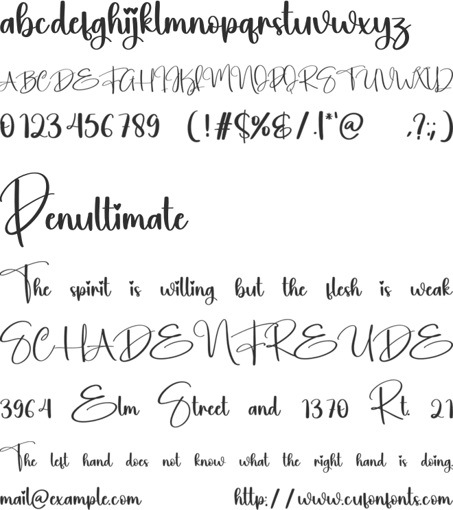 The Hawaii font preview