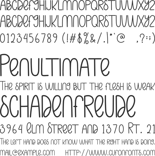 Laughing Happily font preview