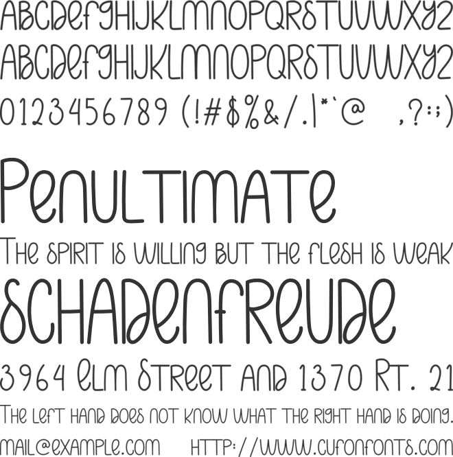Laughing Happily font preview