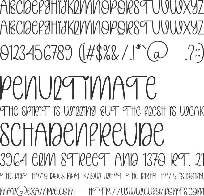 Traveling Time font preview