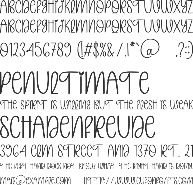 Traveling Time font preview