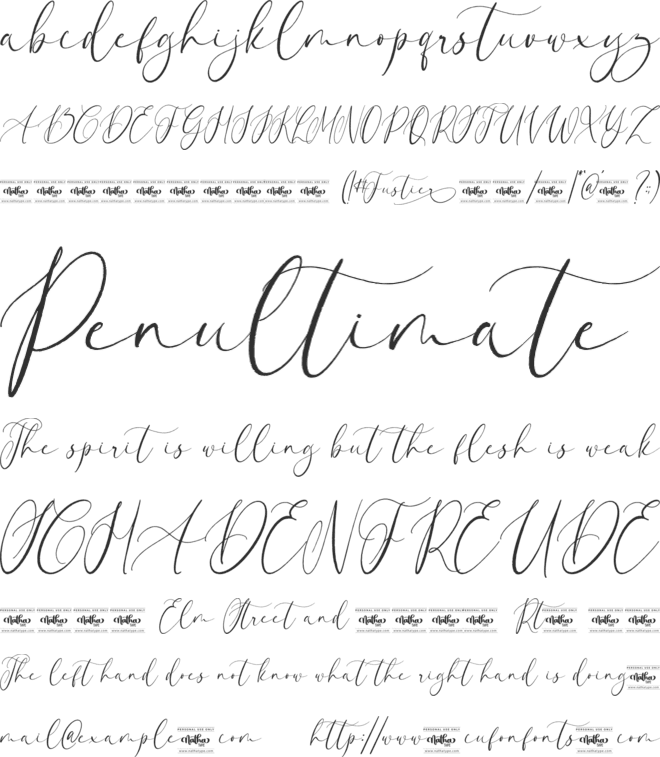 Fustier Personal Use font preview