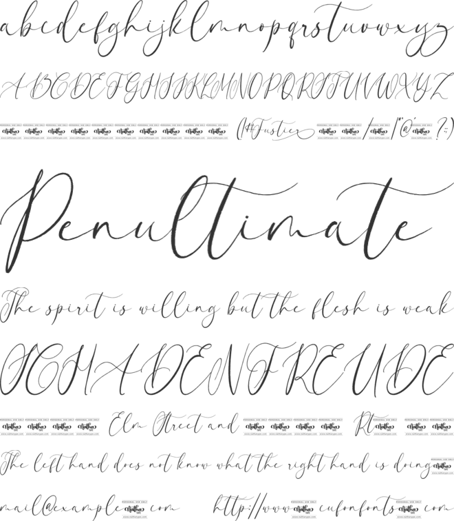 Fustier Personal Use font preview