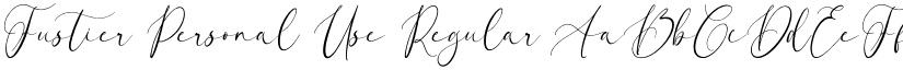 Fustier Personal Use Regular font