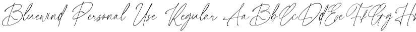 Bluewind Personal Use Regular font