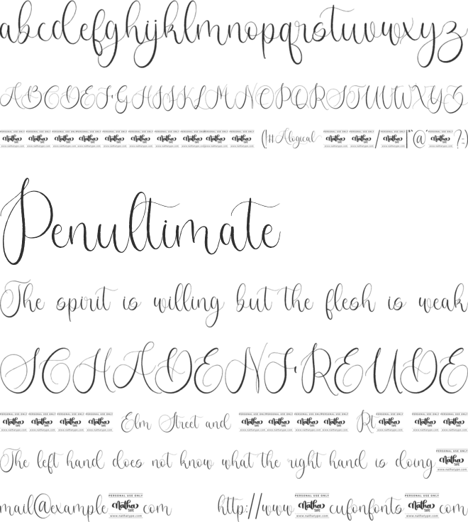 Alogical Personal Use font preview
