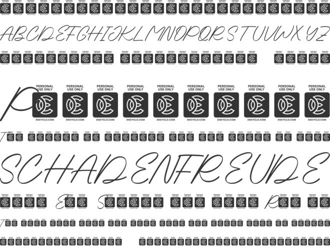 NCL Bique Kisty font preview