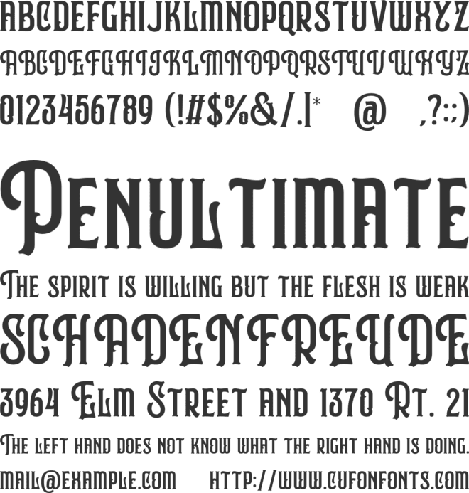 Young Fighter Tokyo font preview