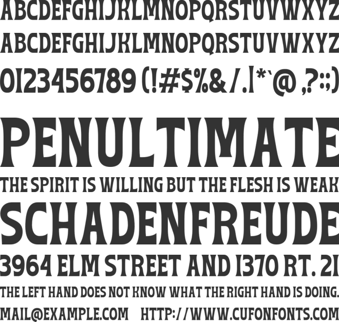 Bringhum font preview