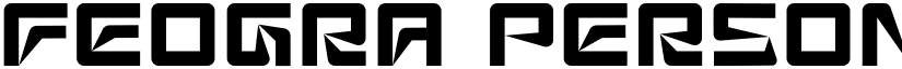 Feogra Personal Use Only font