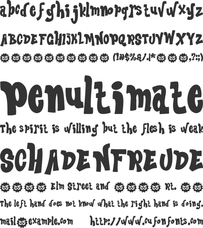 WTF Strange Crispy font preview