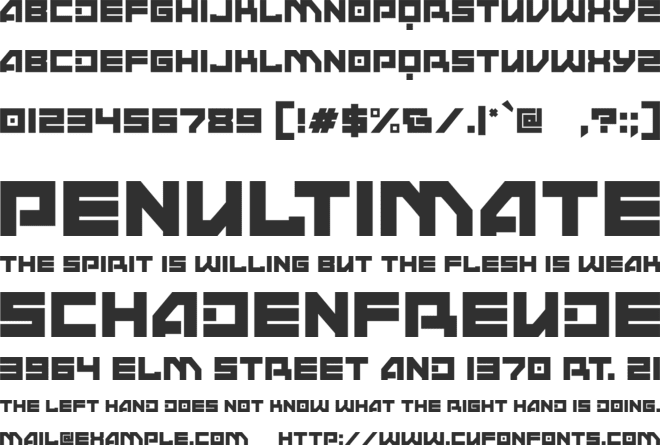 ANDMOREY font preview