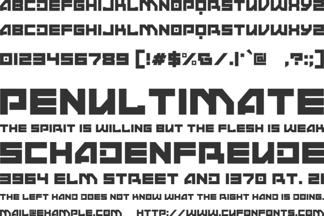 ANDMOREY font preview