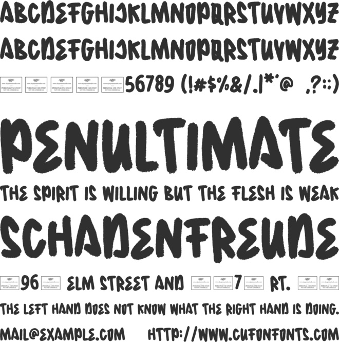Bloodcurdling font preview