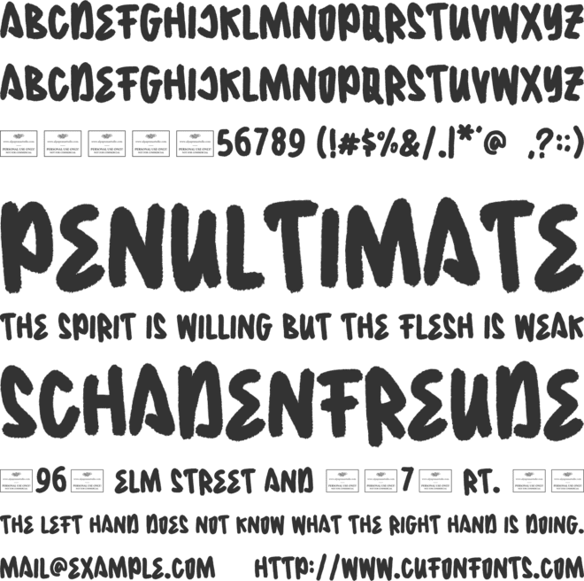 Bloodcurdling font preview