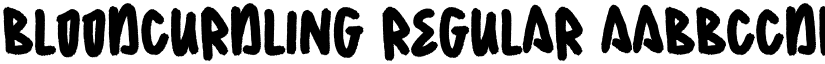 Bloodcurdling Regular font