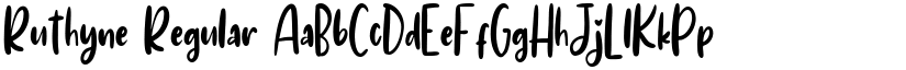 Ruthyne Regular font