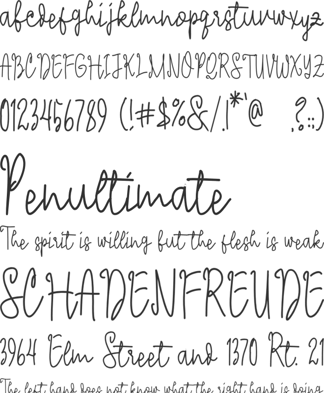 Honey so Sweety font preview