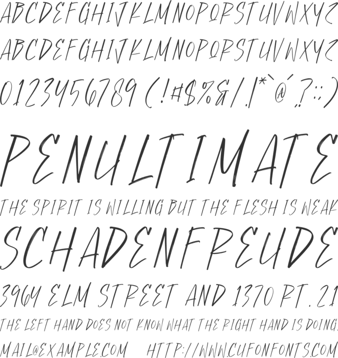 Justice Hunter font preview