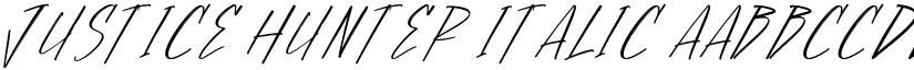 Justice Hunter Italic font