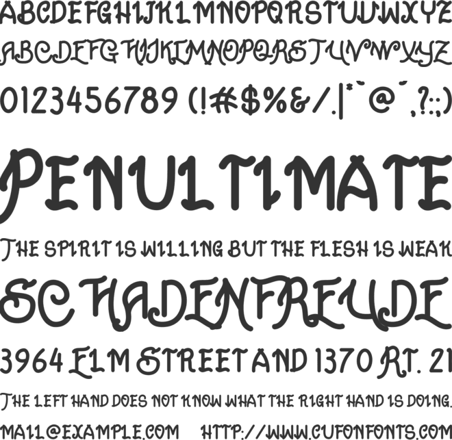Estafosa font preview