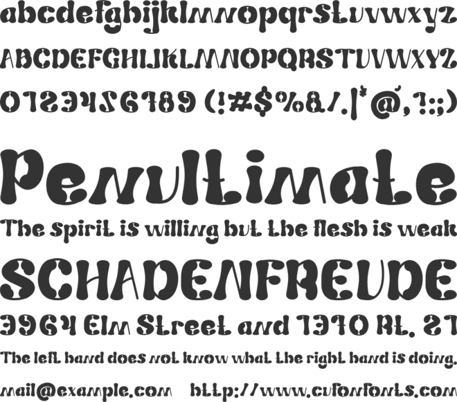 Whaiel Oldies font preview