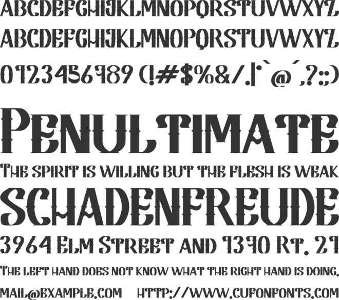 Famblack font preview