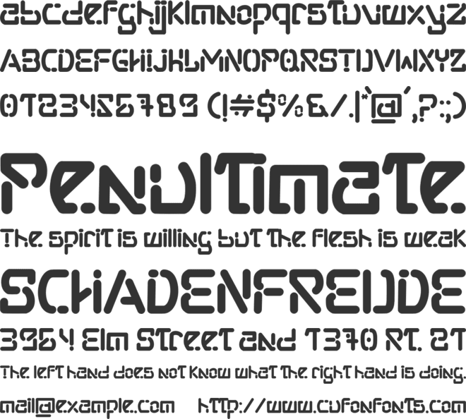 Mexaronzy font preview